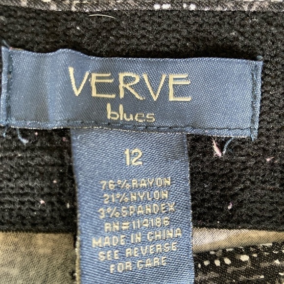 VERVE blues printed  straight leg w/ stretch Size 12 - Picture 7 of 12